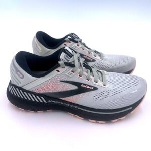 Brooks Adrenaline GTS 22 Women's Running Athletic Shoes Grey Black Pink Size 7.5